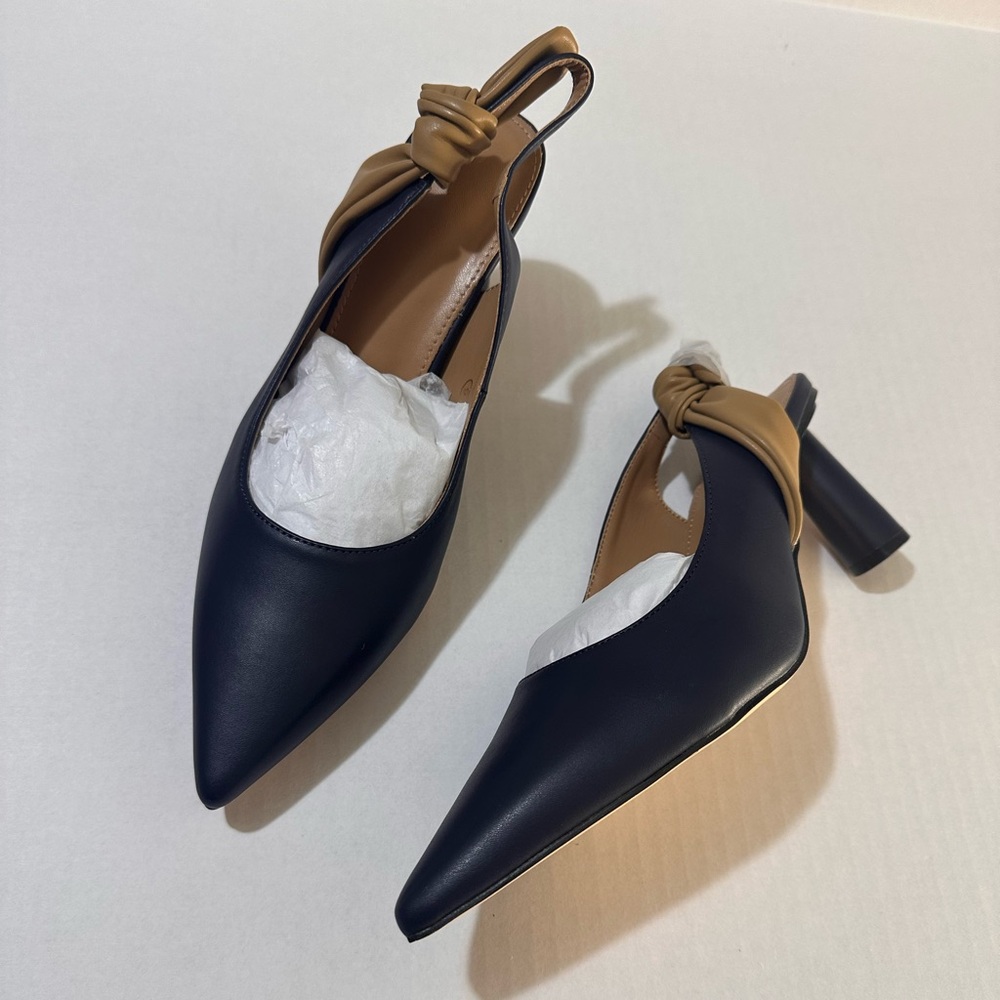 Sling back bowknot pointed toe pump size 9 NWT - Picture 2 of 5